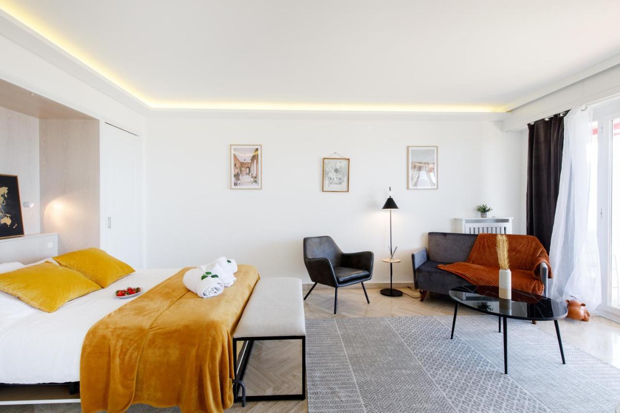 Suite Riviera - Sea View - Clim - 50M Plage - Residence De Standing - Spacieux 180 M2 - Parking Канни Екстер'єр фото