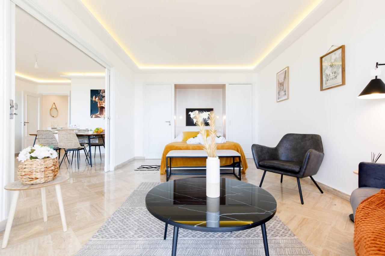 Suite Riviera - Sea View - Clim - 50M Plage - Residence De Standing - Spacieux 180 M2 - Parking Канни Екстер'єр фото