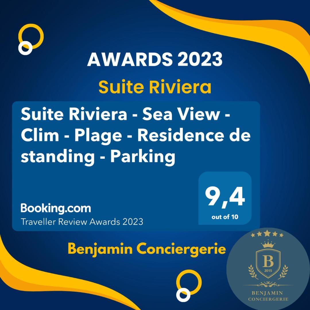 Suite Riviera - Sea View - Clim - 50M Plage - Residence De Standing - Spacieux 180 M2 - Parking Канни Екстер'єр фото